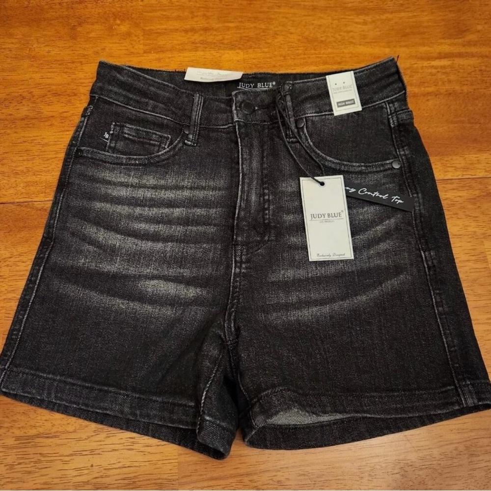 Judy Blue Black Denim Shorts